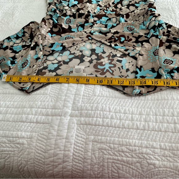 LAURA TEAL MUTI COLOUR FLORAL TOP - Picture 5 of 11